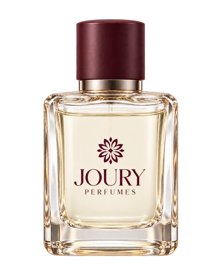 JOURY perfume bottle concept with champagne liquid — sample product visual