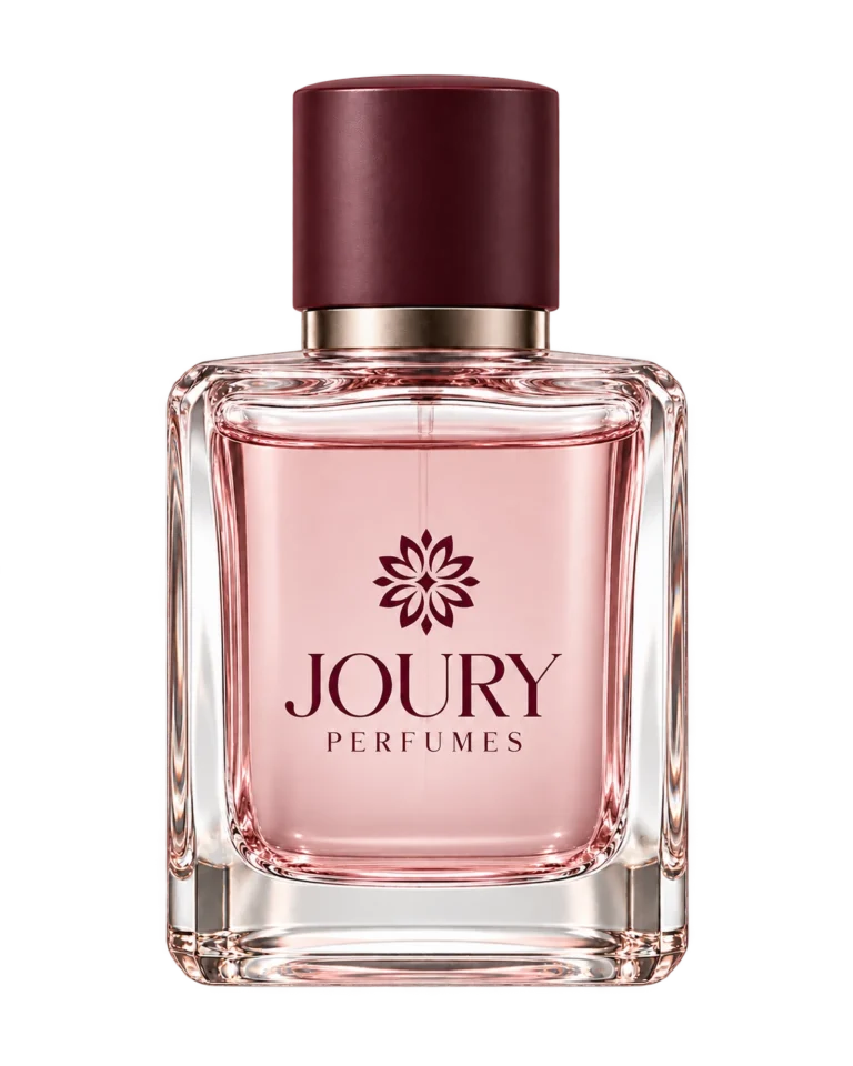 JOURY perfume bottle concept with rose liquid — sample product visual